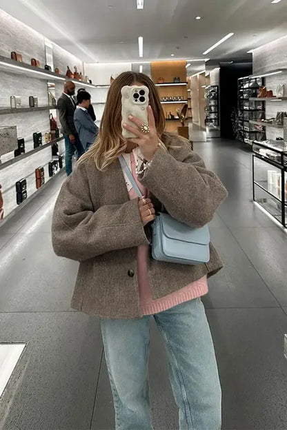 Abrigo Mujer Grande Elegante
