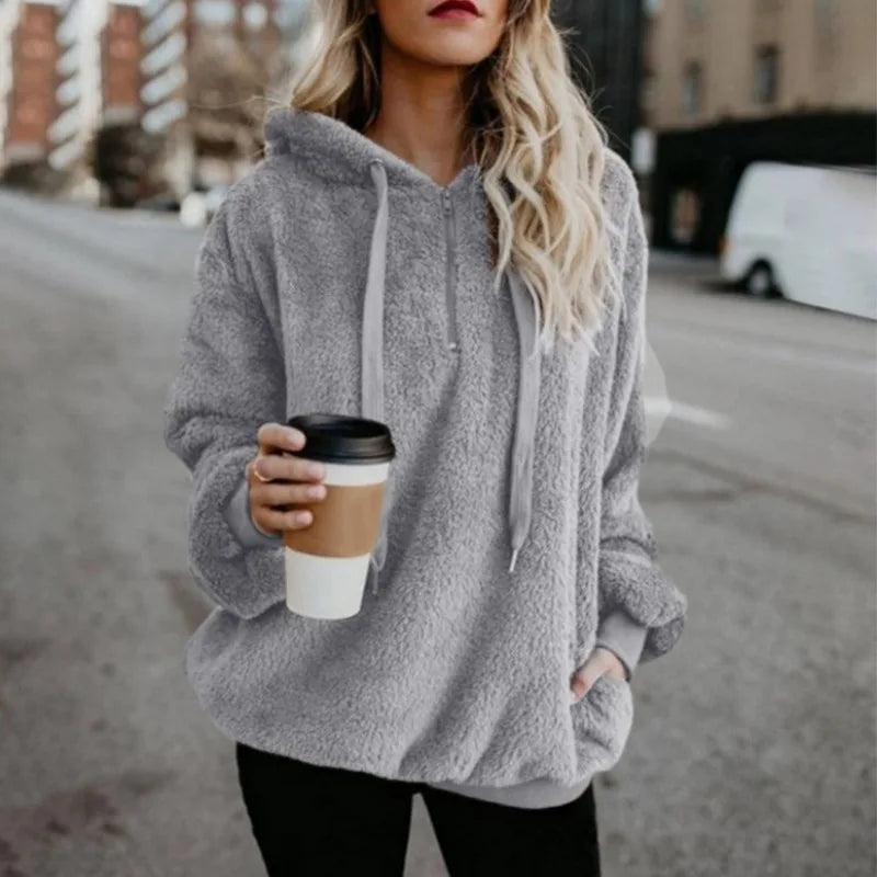 Suéter Mujer Forro Polar Grande y Acogedor