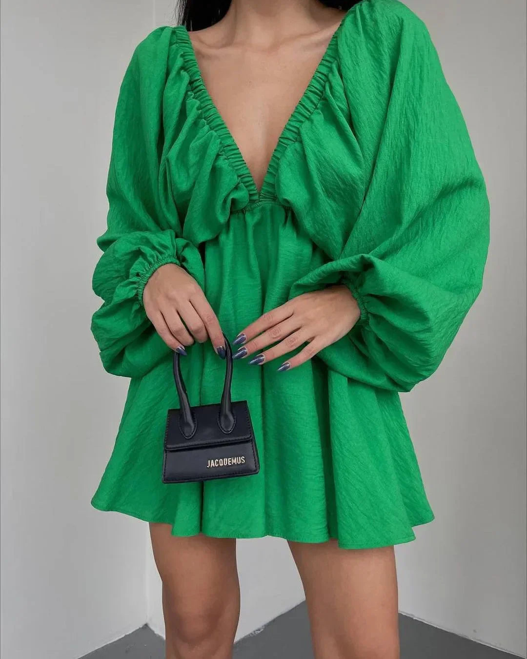 Vestido Fiesta Escote en V Elegante