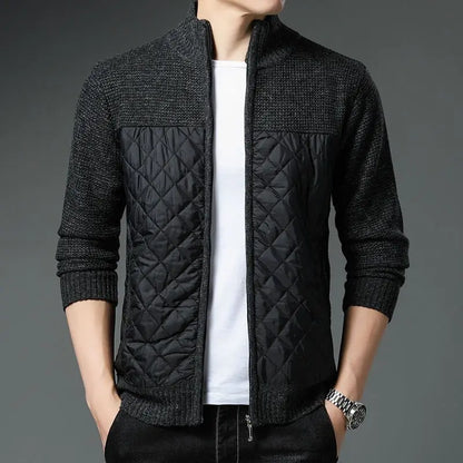 Chaqueta de punto abrigada cálida