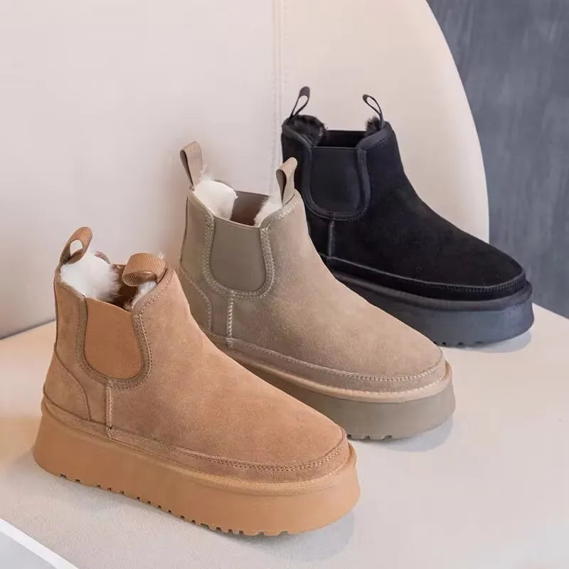 Botas Cuero Pelo Interior Cálido Edición Especial