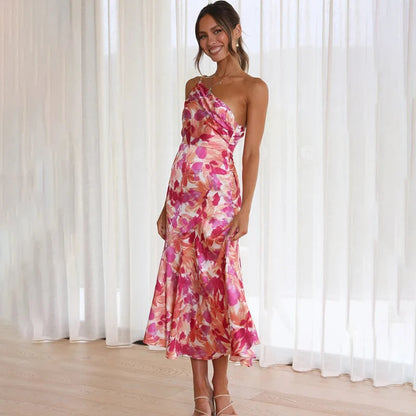 Vestido Halter Mujer Elegante Corte Midi - Vestiria