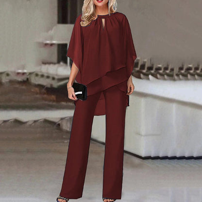 Conjunto de dos piezas femenino elegante