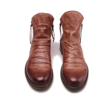 Botas Chelsea de cuero genuino para hombre elegante - Vestiria
