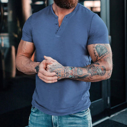 Camisa Hombre Cuello Alto Ajustada