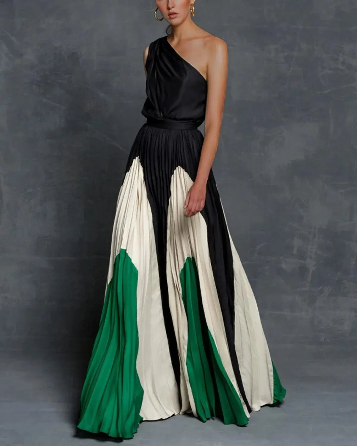 Vestido Maxi Elegante con Un Hombro