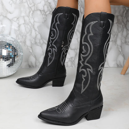Botas Mujer Invierno Estilo Cowboy - Vestiria