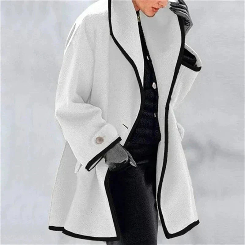 Abrigo Lana Cálido Mujer Invierno