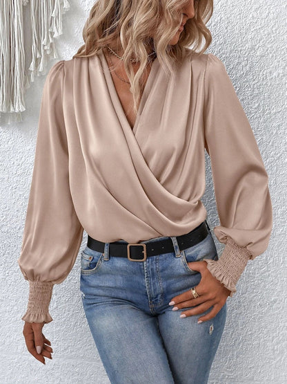 Blusa Mujer Escote V Elegante