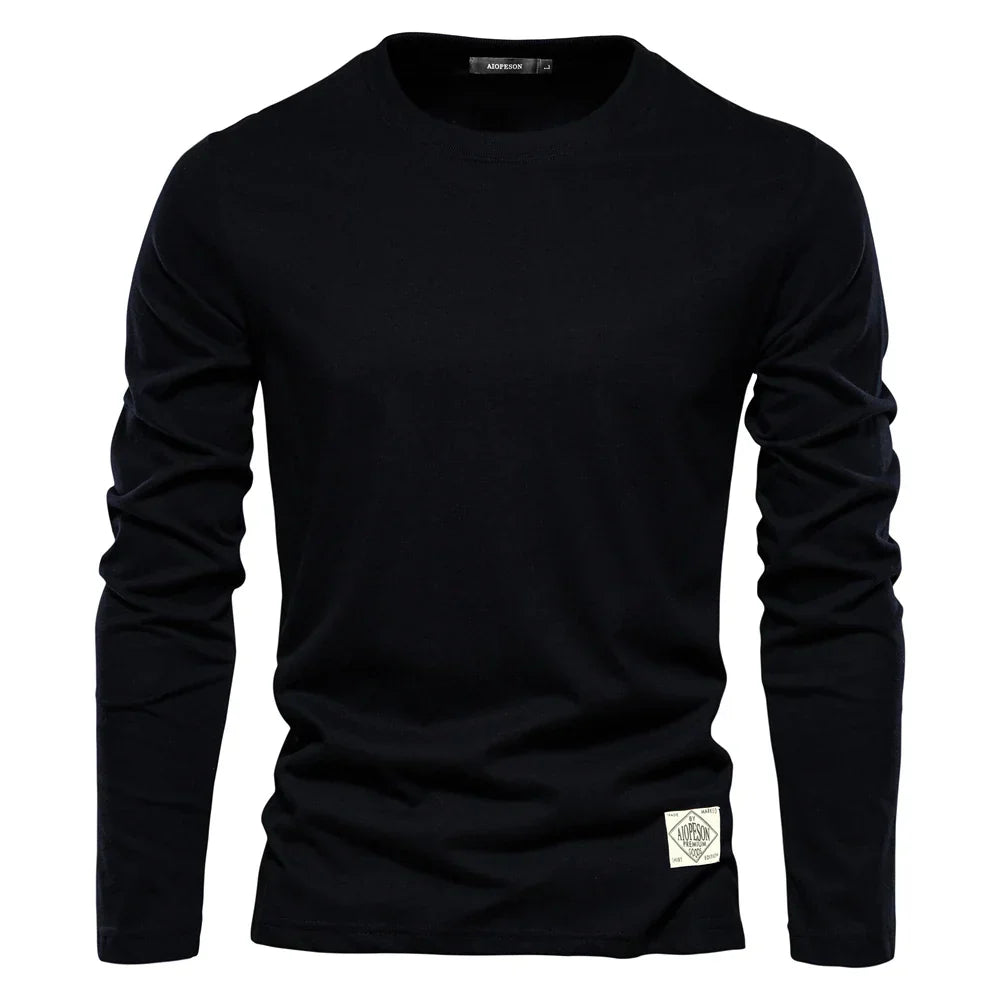 Camiseta Hombre Manga Larga Cuello Redondo Clásica