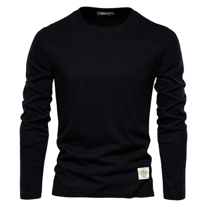 Camiseta Hombre Manga Larga Cuello Redondo Clásica