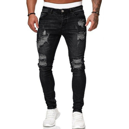 Pantalones Vaqueros Desgastados Moda Urbana