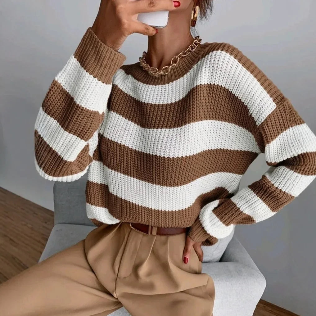 Sudadera Cachemir Rayas Mujer Invierno - Vestiria