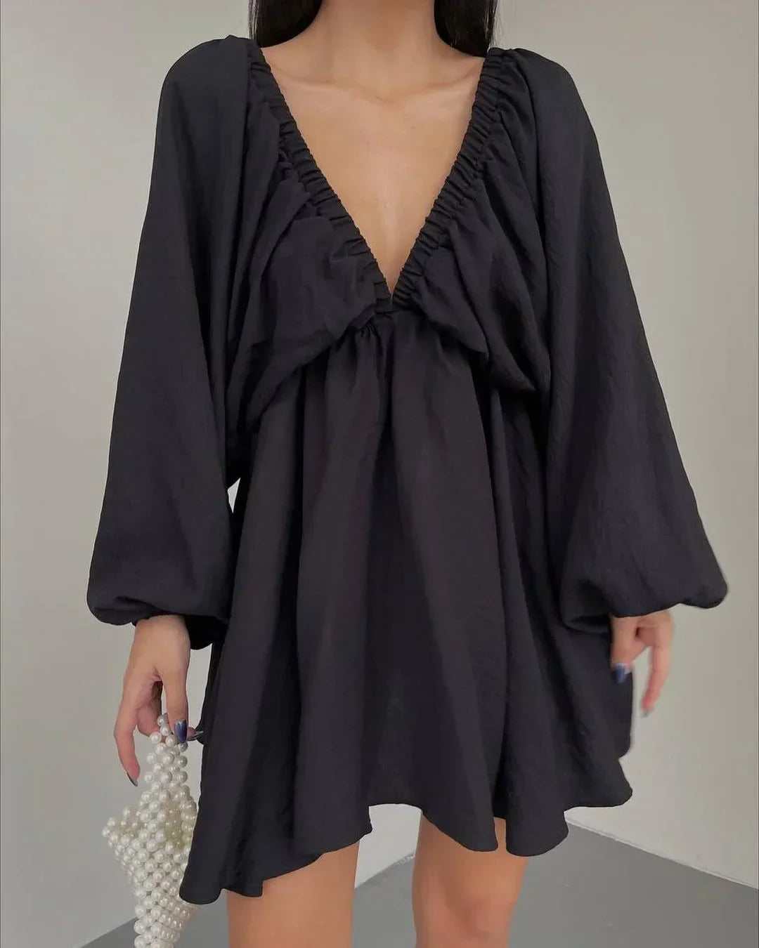 Vestido Fiesta Escote en V Elegante