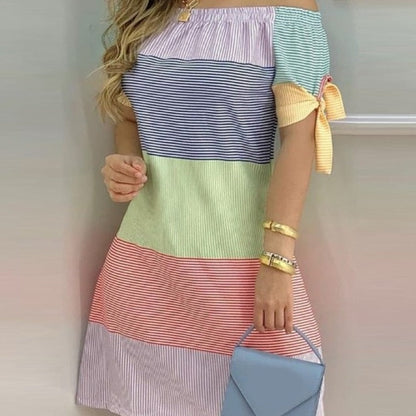 Vestido Mujer Estampado Sin Mangas Corto