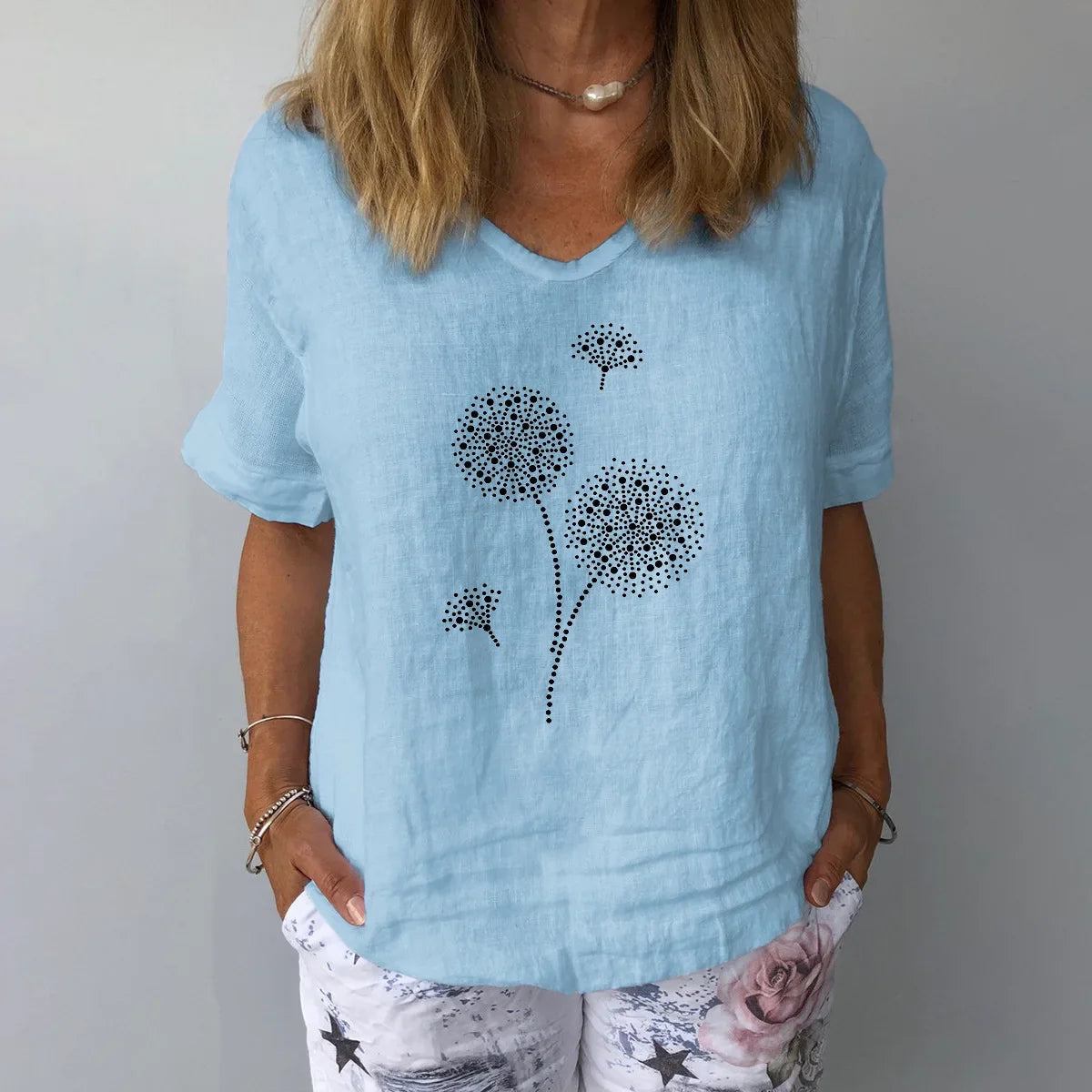 Camiseta Estampada Cómoda Casual