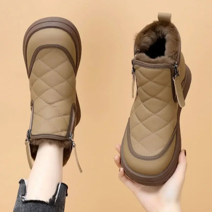 Botines Cuero Forro Peludo Invierno