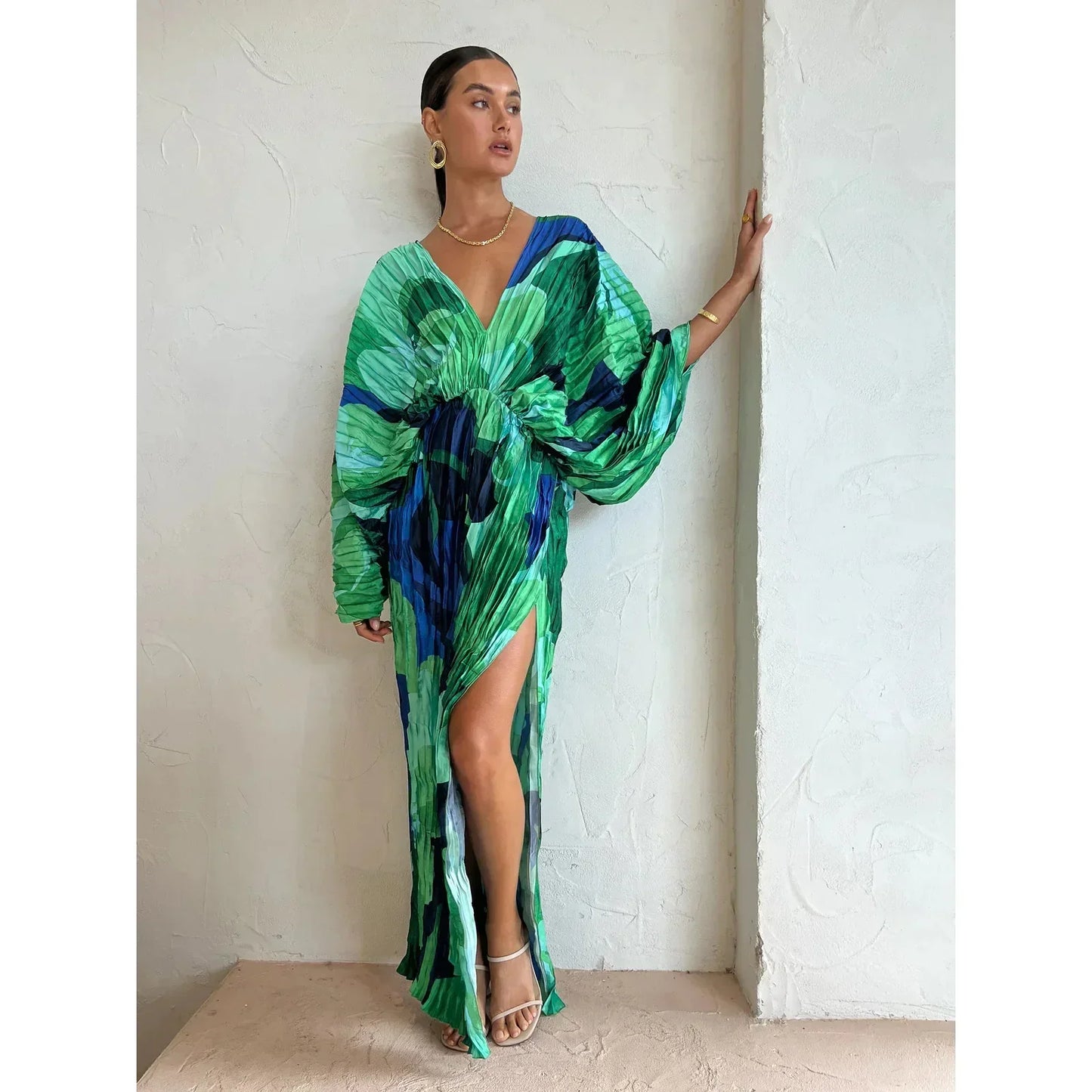 Vestido Plisado Elegante Mujer - Vestiria