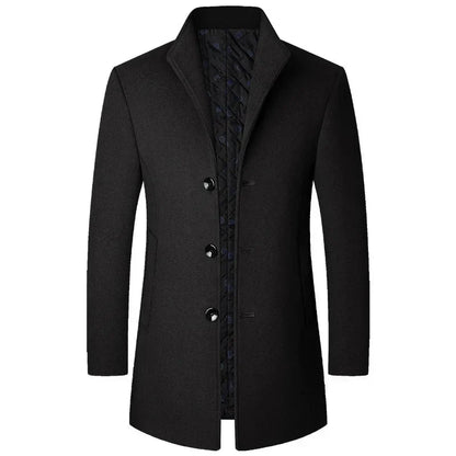 Abrigo Invierno Hombre Clásico Botones