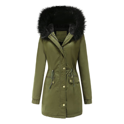 Chaquetón Mujer Piel Imitación Cuello Alto
