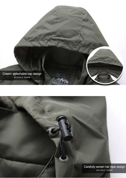 Chaqueta impermeable con capucha para hombre - Vestiria