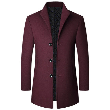 Abrigo Invierno Hombre Clásico Botones
