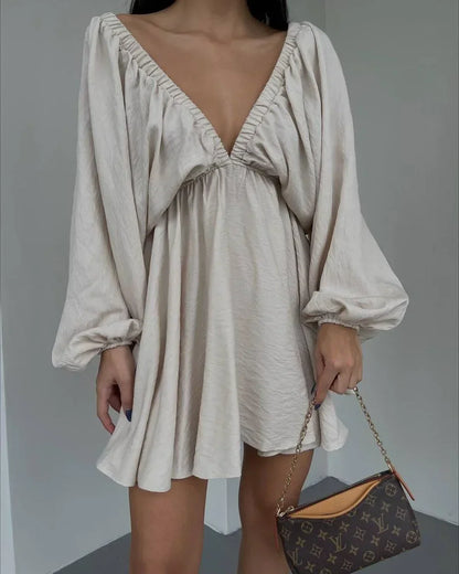 Vestido Fiesta Escote en V Elegante