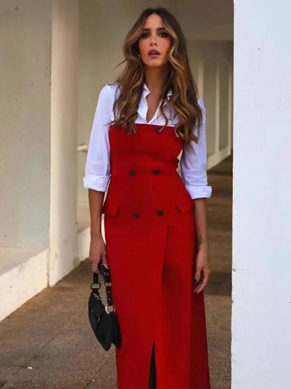 Vestido Otoño Estampado Cuadriculado Mujer
