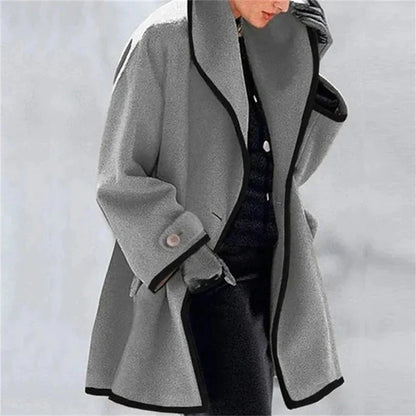 Abrigo Lana Cálido Mujer Invierno
