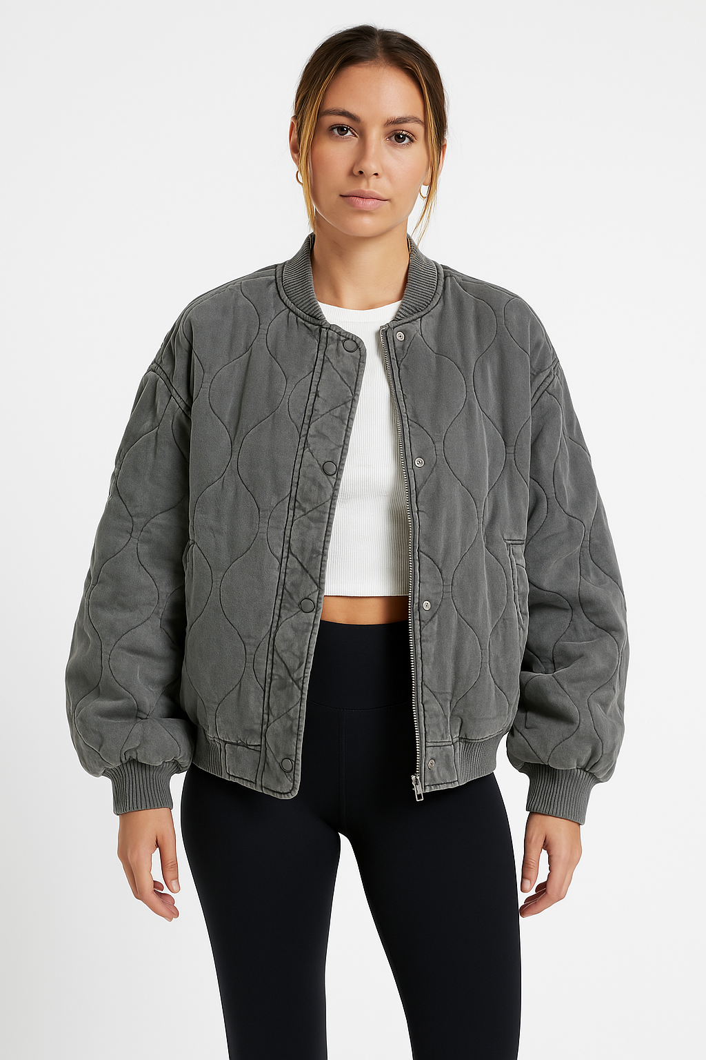 Chaquetón deportivo grande mujer cremallera - Vestiria