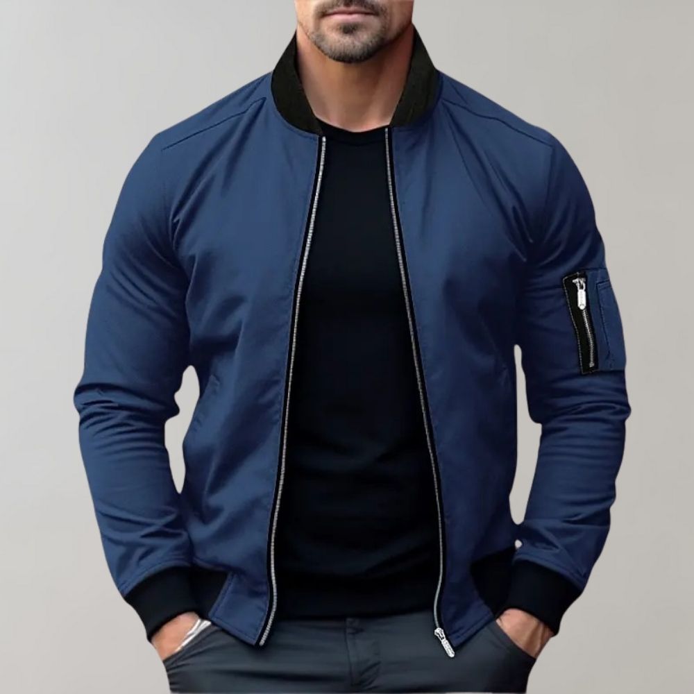 Chaquetón Deportivo Hombre Cremallera Slim Fit - Vestiria
