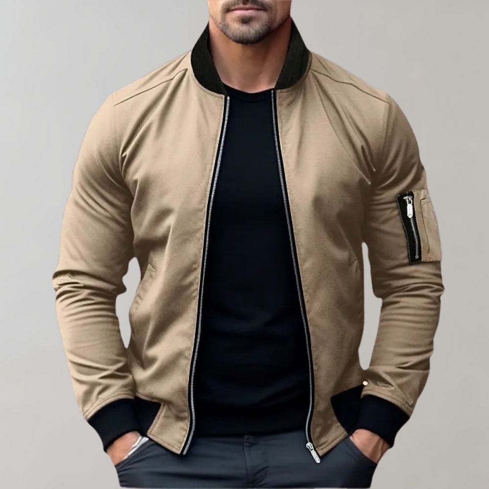 Chaquetón Deportivo Hombre Cremallera Slim Fit