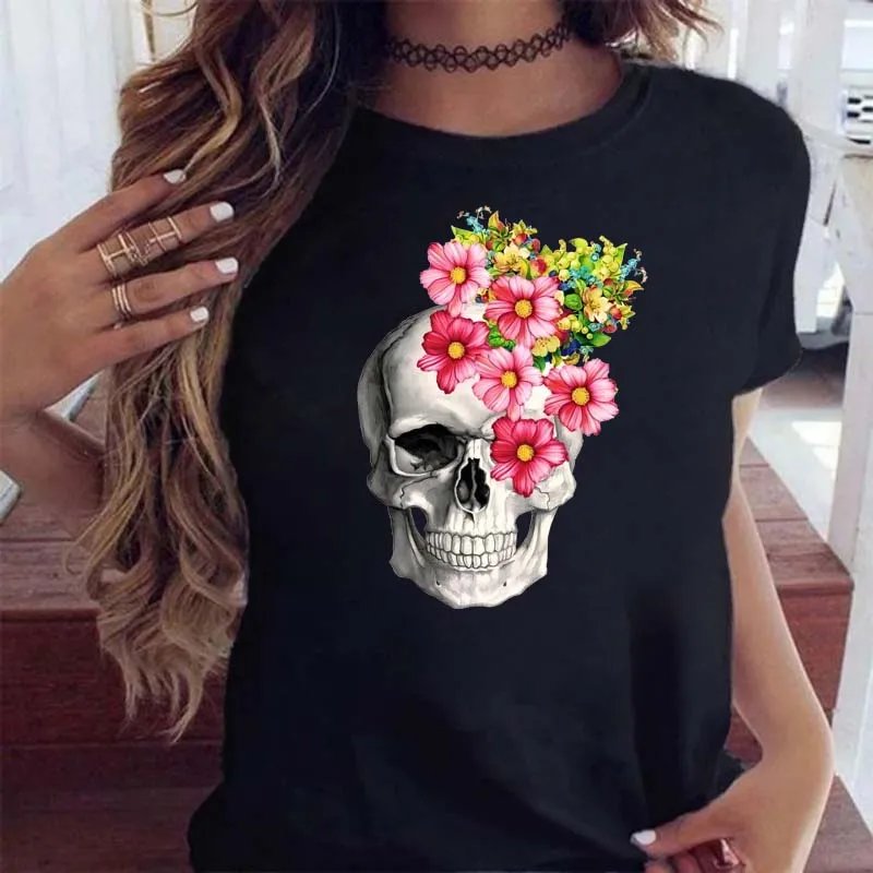 Camiseta Skull Estilo Rock