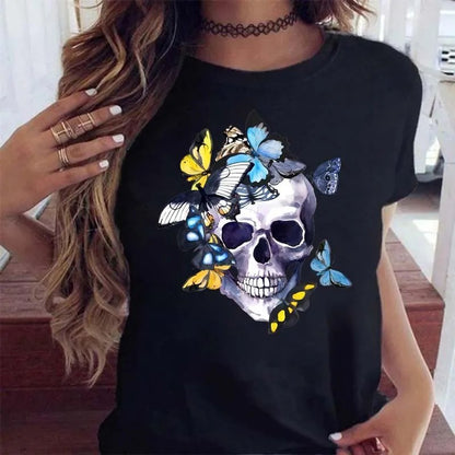 Camiseta Skull Estilo Rock
