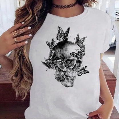 Camiseta Skull Estilo Rock