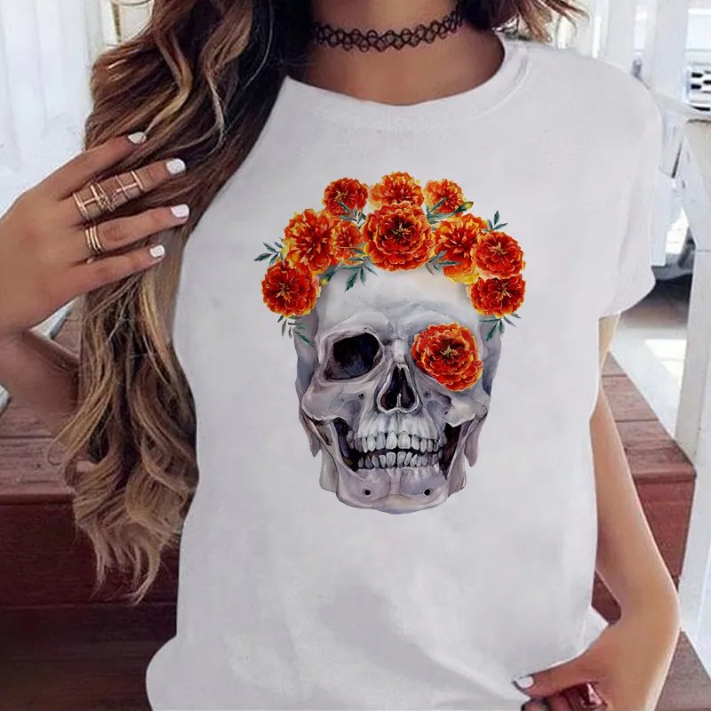 Camiseta Skull Estilo Rock