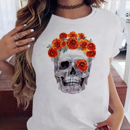 Camiseta Skull Estilo Rock