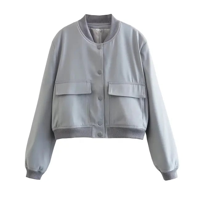 Chaqueta bomber Mujer Estilo Retro Clásico