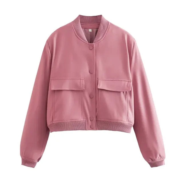 Chaqueta bomber Mujer Estilo Retro Clásico