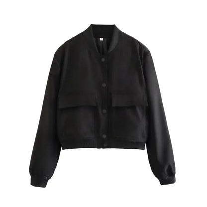 Chaqueta bomber Mujer Estilo Retro Clásico