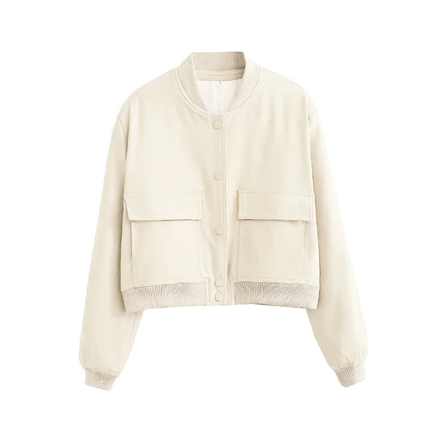Chaqueta bomber Mujer Estilo Retro Clásico