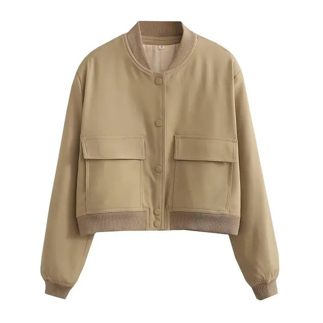 Chaqueta bomber Mujer Estilo Retro Clásico
