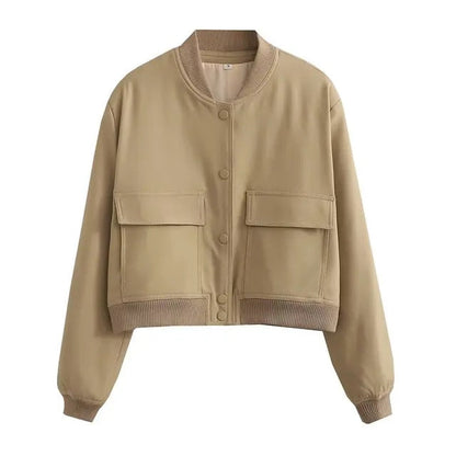 Chaqueta bomber Mujer Estilo Retro Clásico