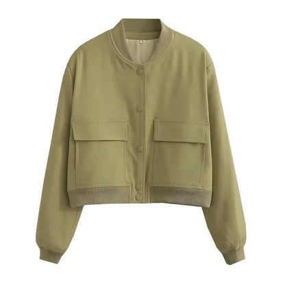 Chaqueta bomber Mujer Estilo Retro Clásico