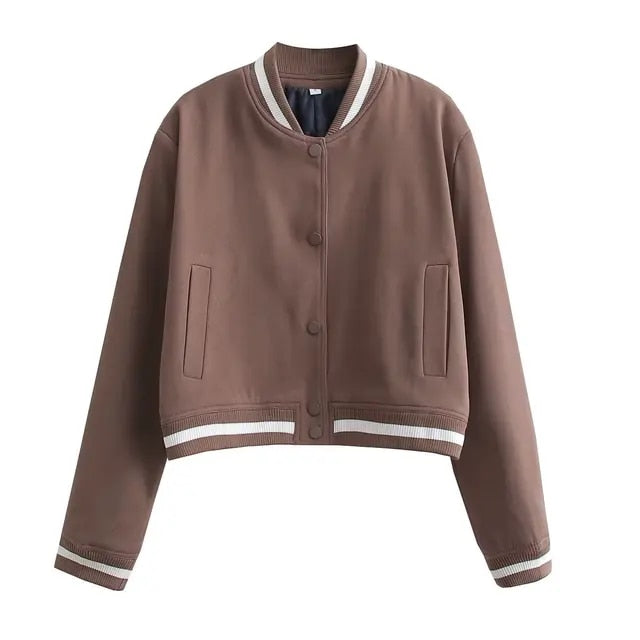 Chaqueta bomber Mujer Estilo Retro Clásico