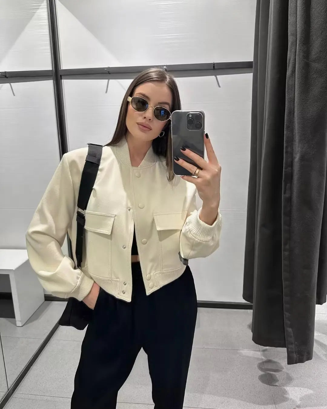 Chaqueta bomber Mujer Estilo Retro Clásico - Vestiria