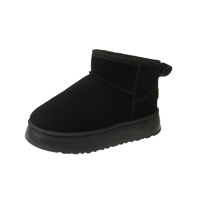 Botas de nieve impermeables y cálidas de piel genuina