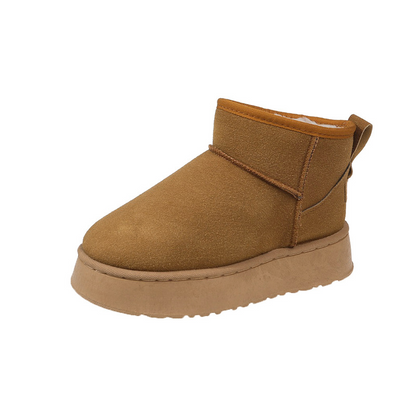 Botas de nieve impermeables y cálidas de piel genuina