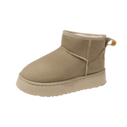 Botas de nieve impermeables y cálidas de piel genuina