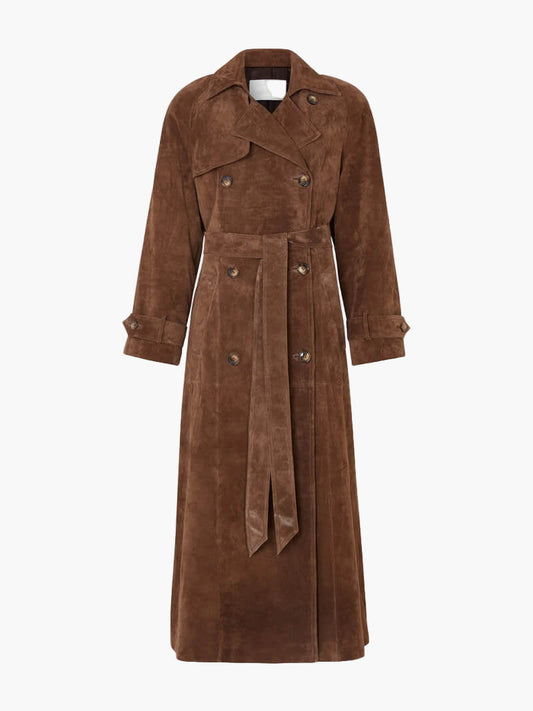 Abrigo Trench Mujer Invierno Cinturón Elegante - Vestiria